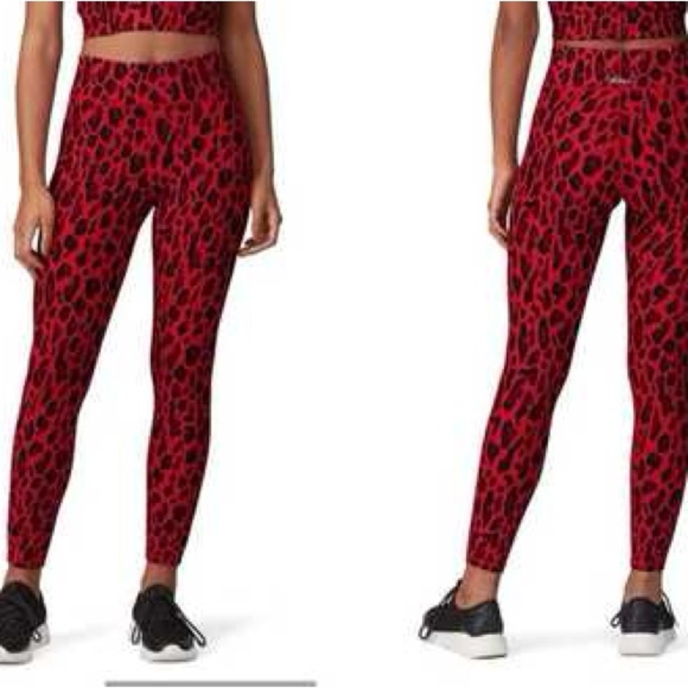 NWOT MICHI verve leopard Print Leggings size Large